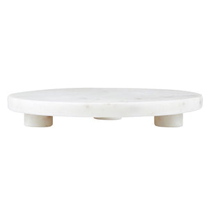 White Marble Footed Tray - 8