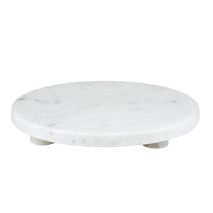 White Marble Footed Tray - 10