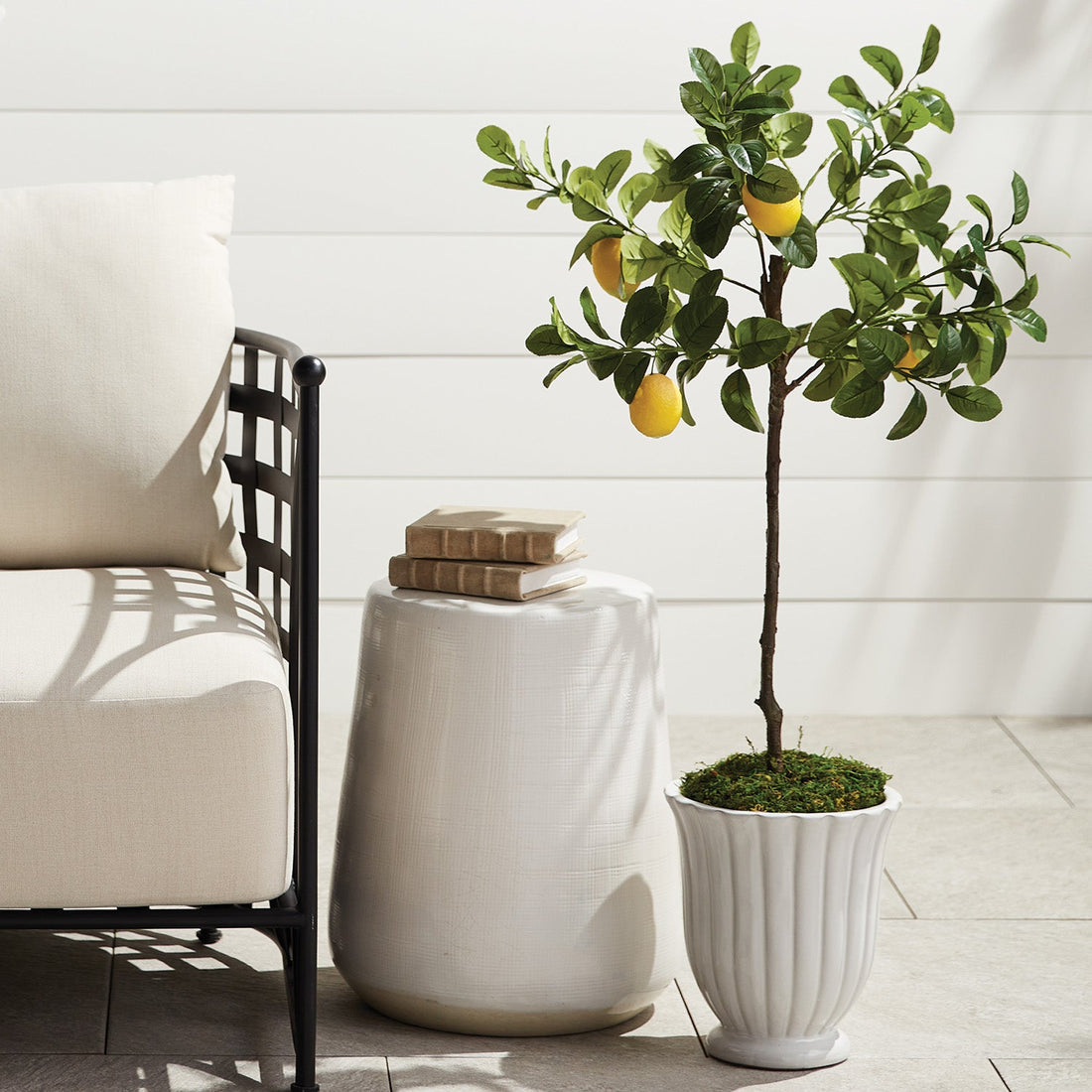 Faux Lemon Tree Drop-in 37"