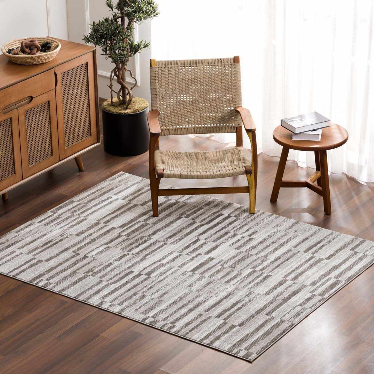 Arissa Broken-Striped Area Rug - Clearance