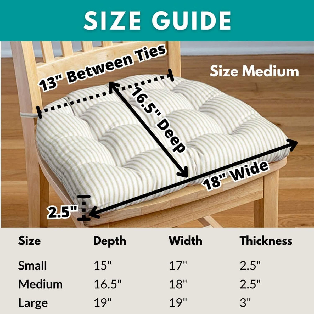 Madrid Grey Gingham Dining Chair Pads - Made in USA - 100% Cotton - Machine Washable