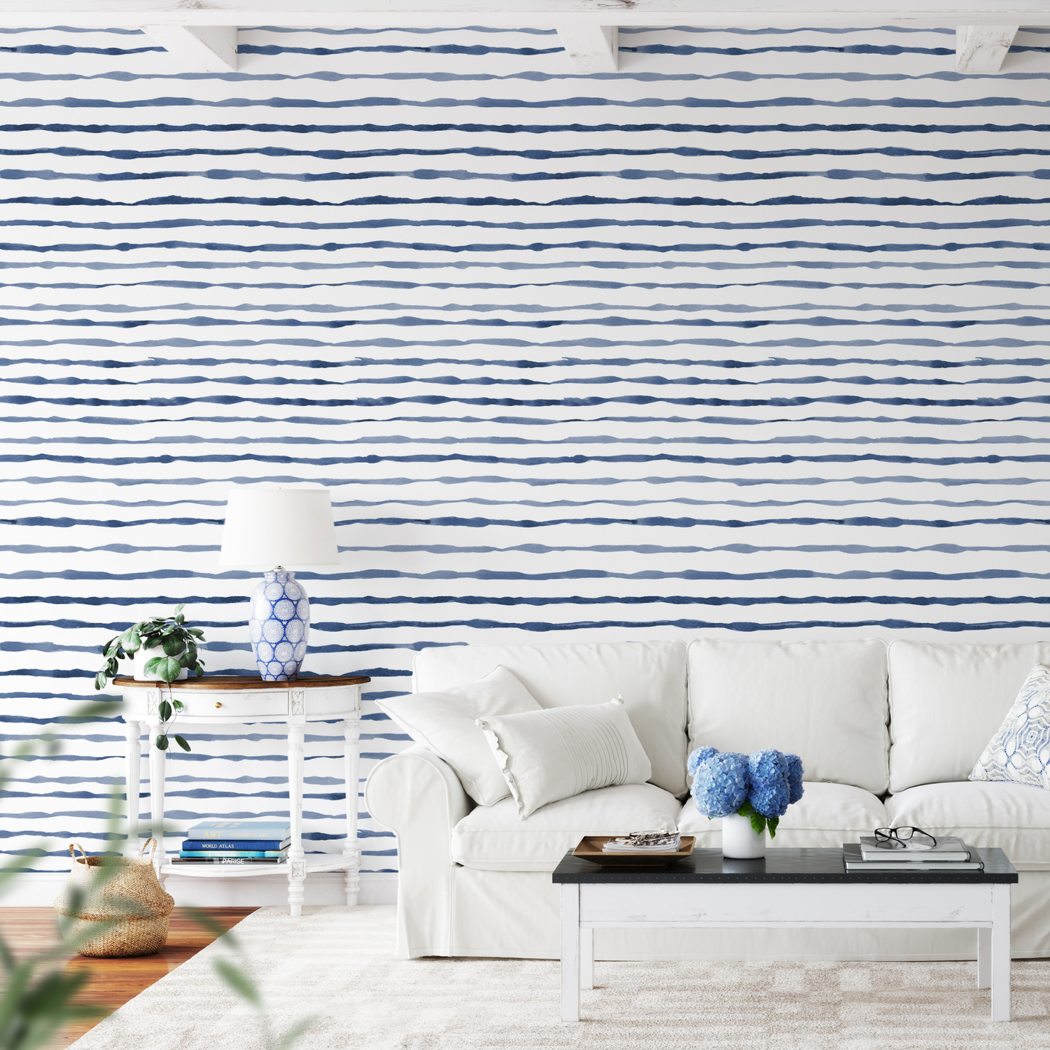 OC Ocean Blue Wallpaper - 10 FT H X 12.5 FT W LUXE P&amp;S