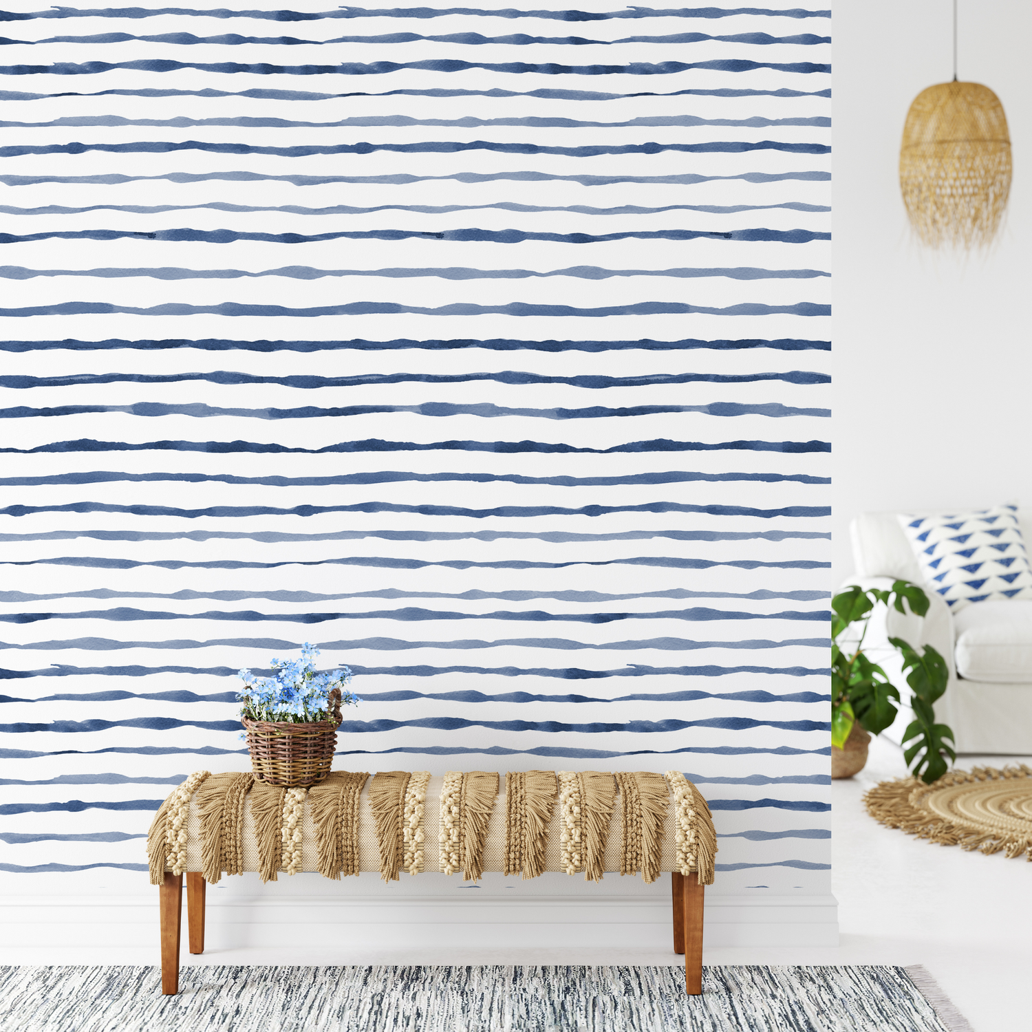 OC Ocean Blue Wallpaper - 10 FT H X 12.5 FT W LUXE P&amp;S