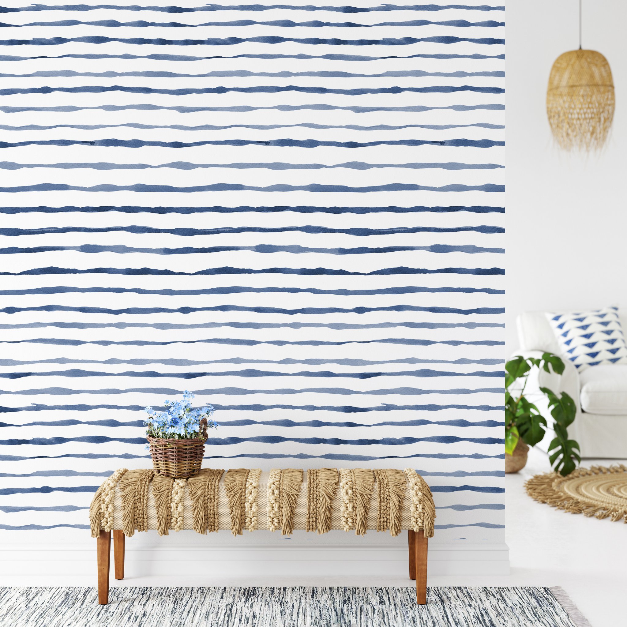 OC Ocean Blue Wallpaper - 10 FT H X 12.5 FT W LUXE P&amp;S
