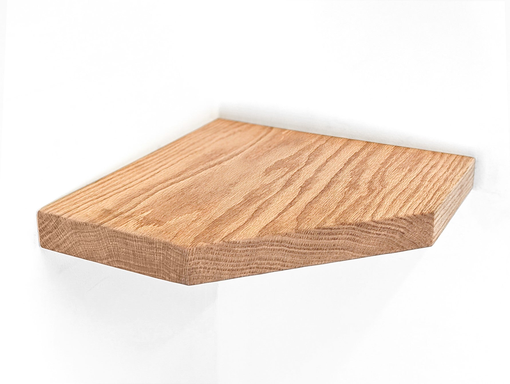 Corner Shelf with Visible Bracket