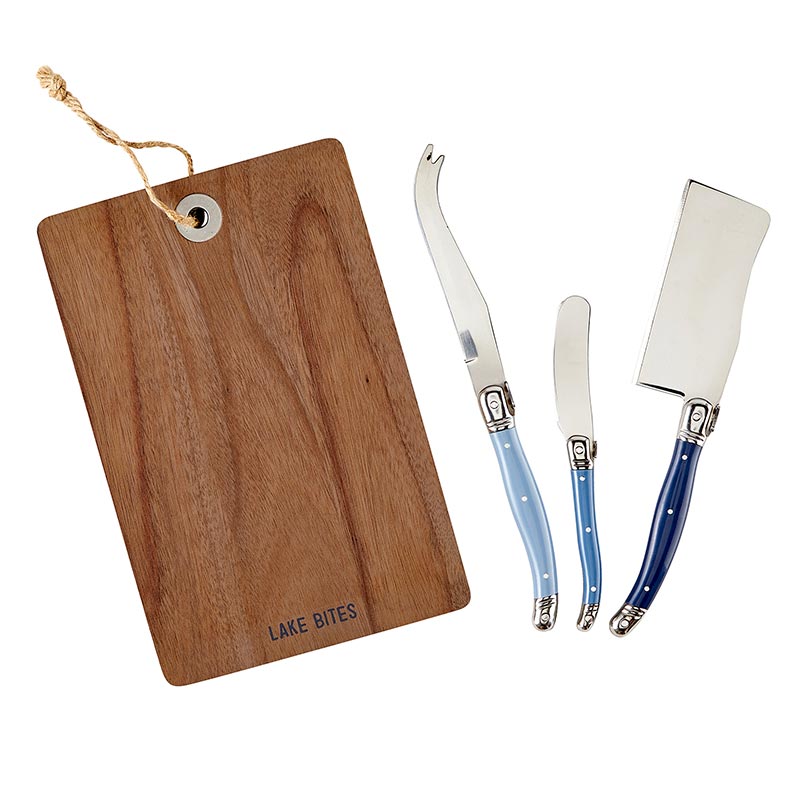 Cheese Board with Knives Book Box - Good Food Lake Mood