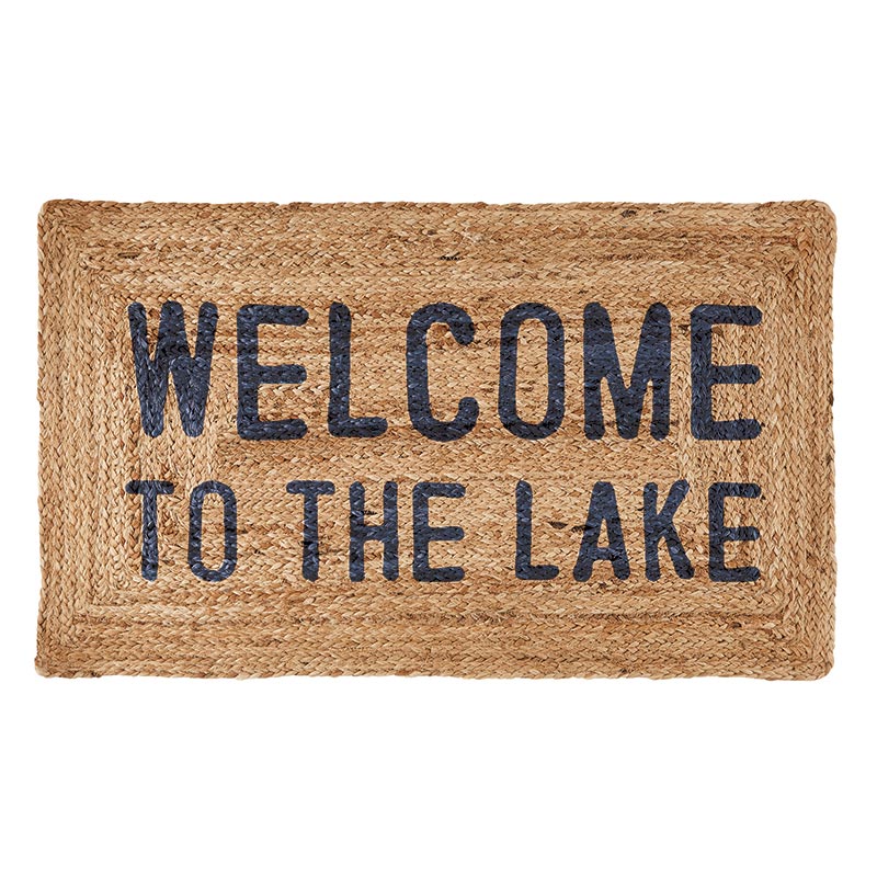 Jute Doormat - Welcome to the Lake