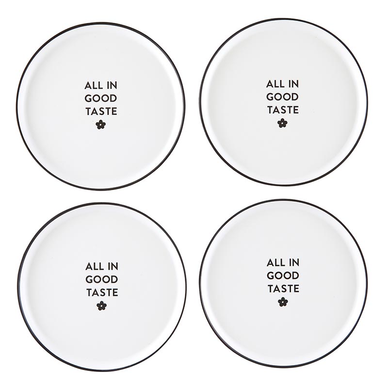 Appetizer Melamine Plates - Set of 4 - All in Good Taste