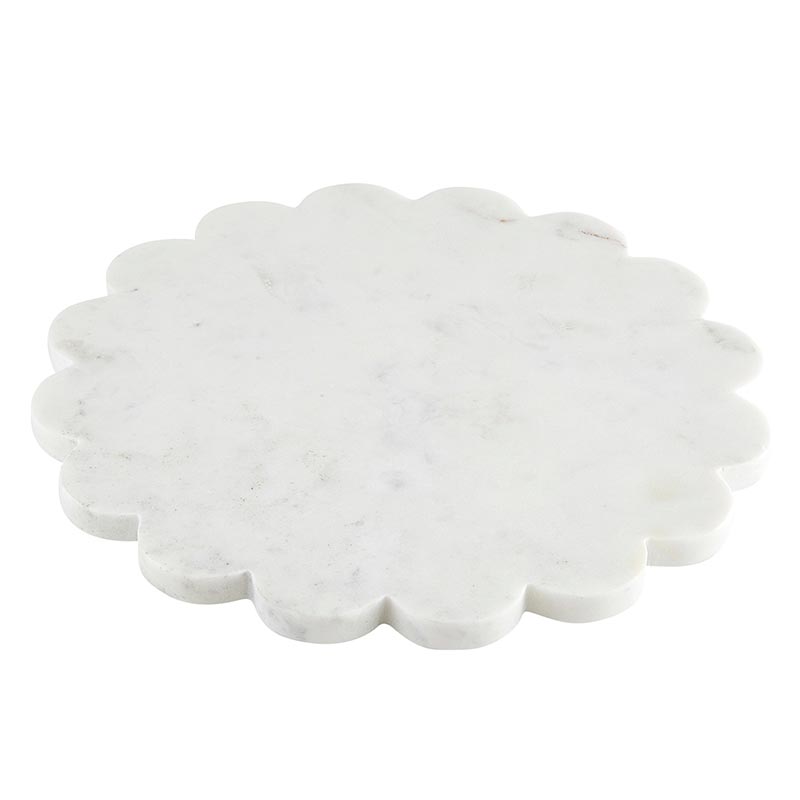 Scalloped Marble Tray