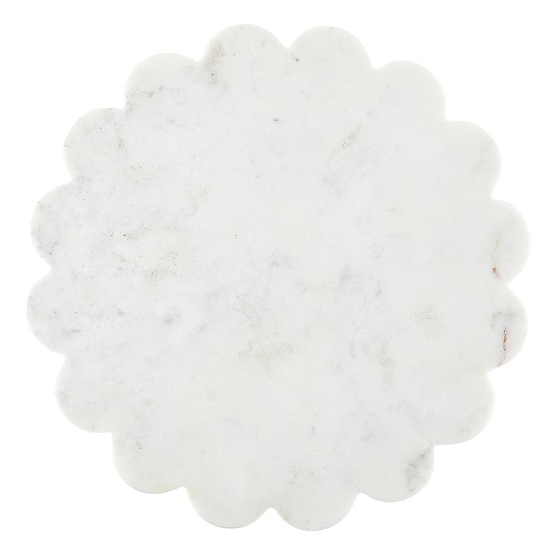 Scalloped Marble Tray