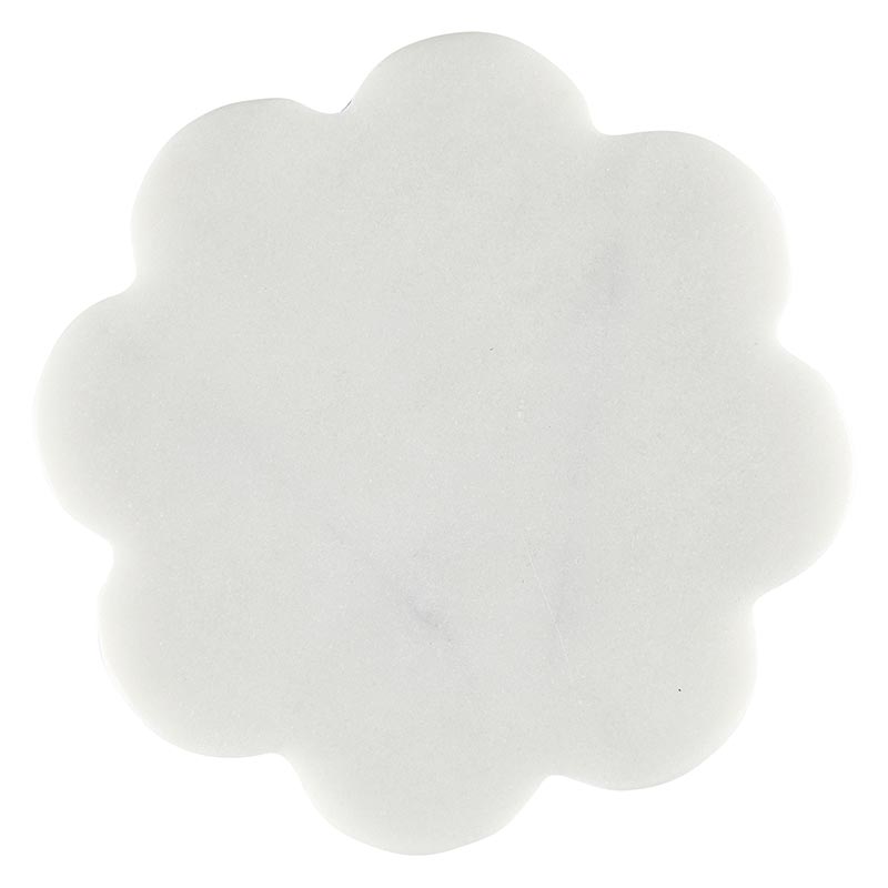 Scalloped Marble Coasters - Set of 4