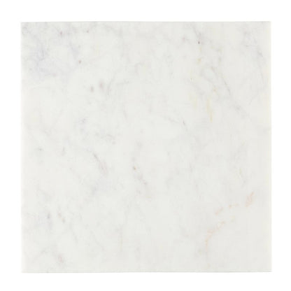 White Marble Footed Tray - 10" SQ