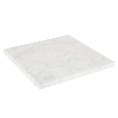 White Marble Footed Tray - 10" SQ