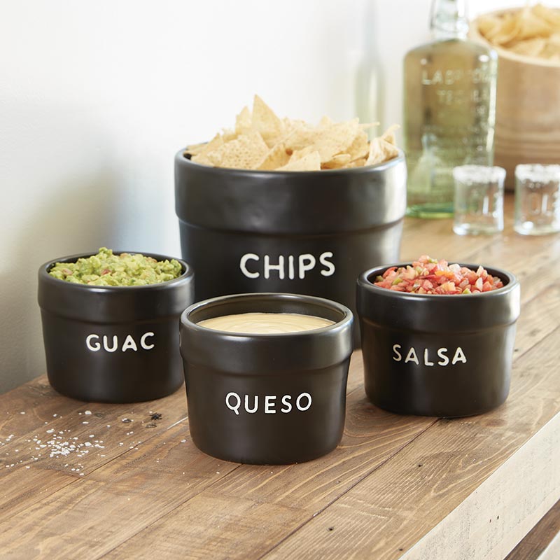 Black Ceramic Queso Bag