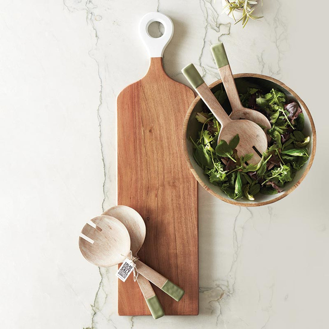 White Dip Handle Board