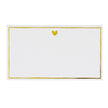 Gold Foil Place Cards - Heart