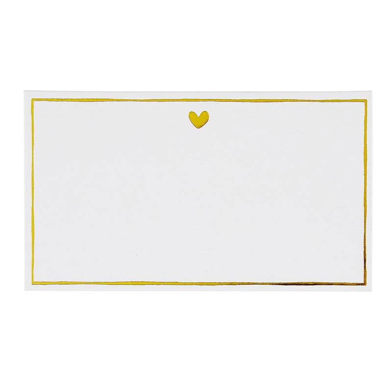 Gold Foil Place Cards - Heart