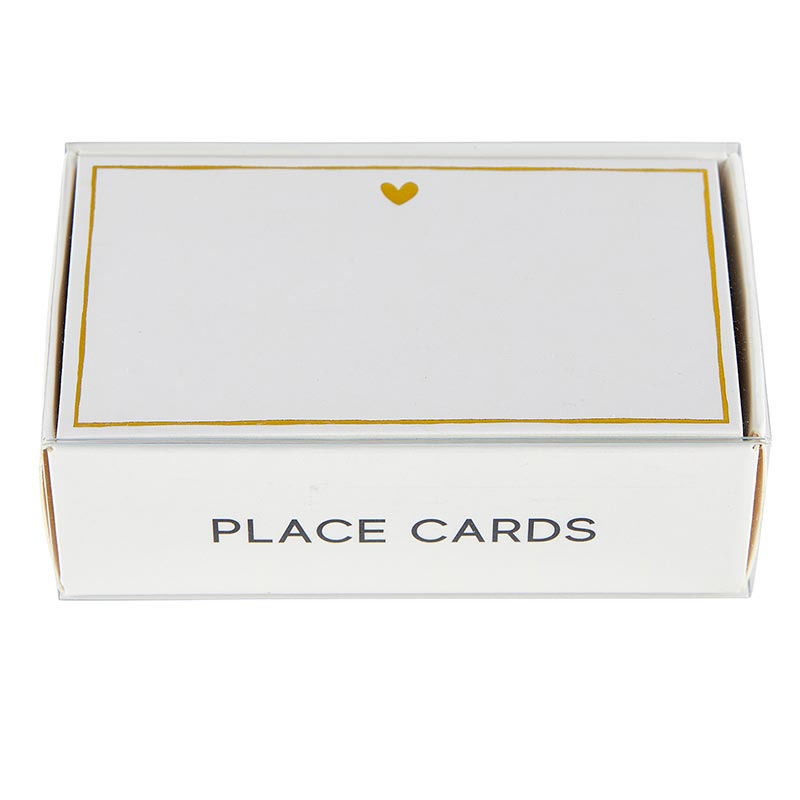 Gold Foil Place Cards - Heart