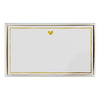 Gold Foil Place Cards - Heart