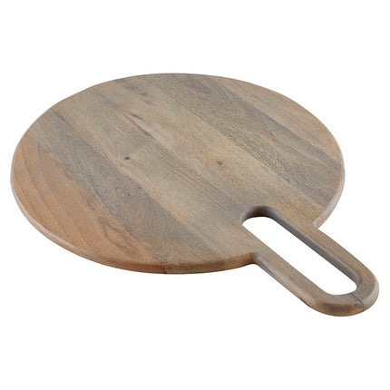 Large Round Board With Cut Out Handle - Grey Finish