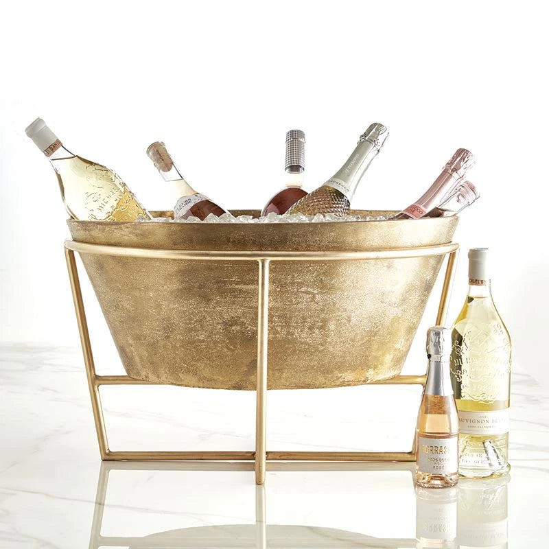 Large Gold Champagne + Wine Bucket