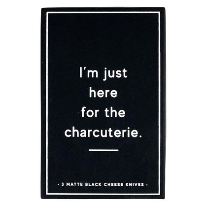 Matte Black Cheese Knives - Set of 3