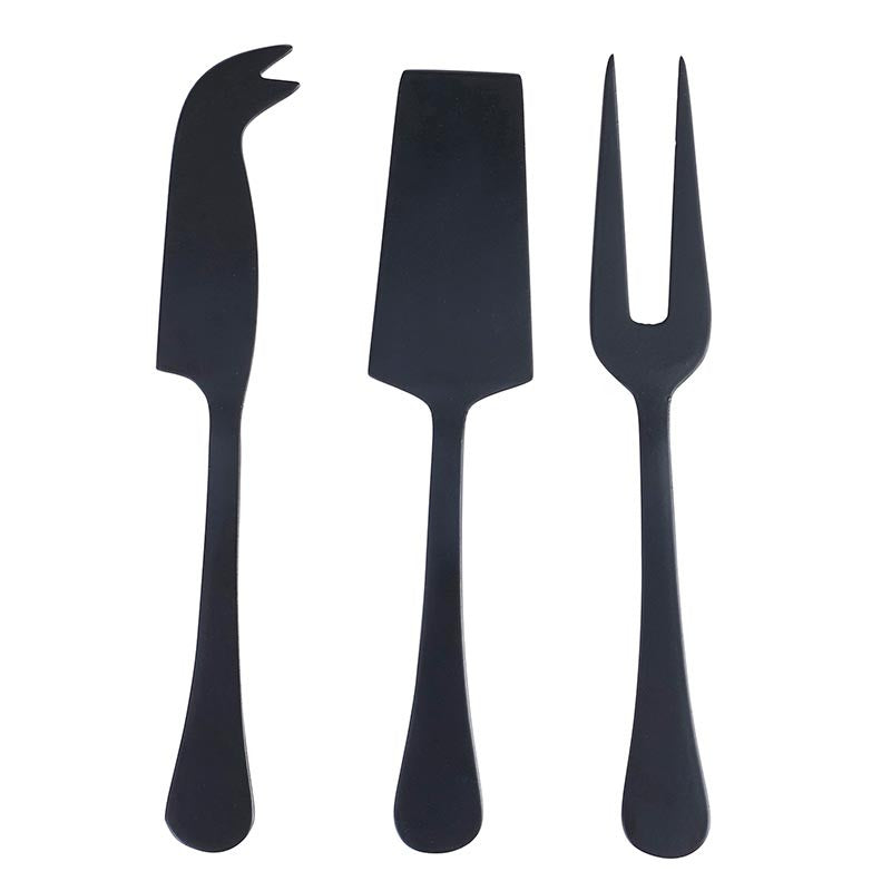 Matte Black Cheese Knives - Set of 3
