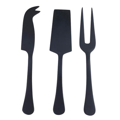 Matte Black Cheese Knives - Set of 3