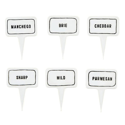 Ceramic Cheese Markers - Set of 6