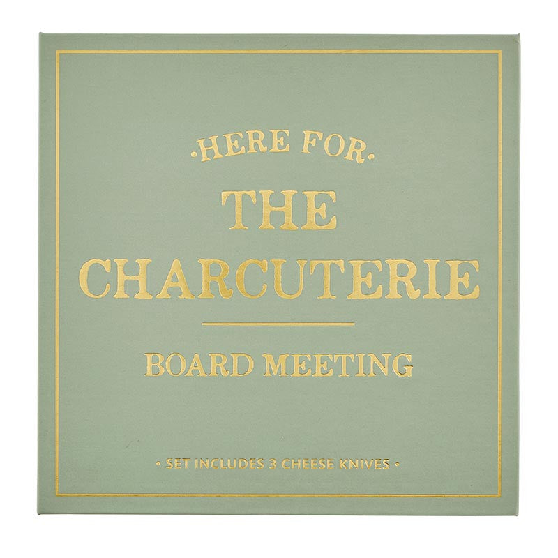 Wood Handle Cheese Knives Book Box - Here for the Charcuterie