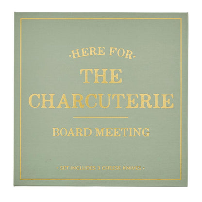 Wood Handle Cheese Knives Book Box - Here for the Charcuterie