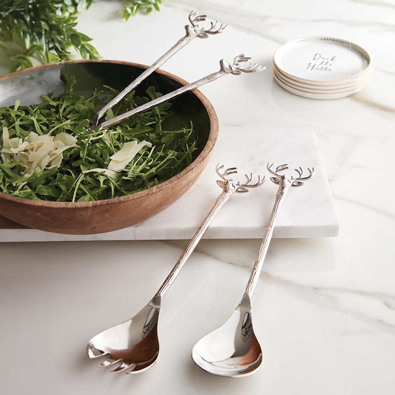 Silver Stag Salad Server - Set of 2