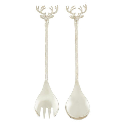 Silver Stag Salad Server - Set of 2