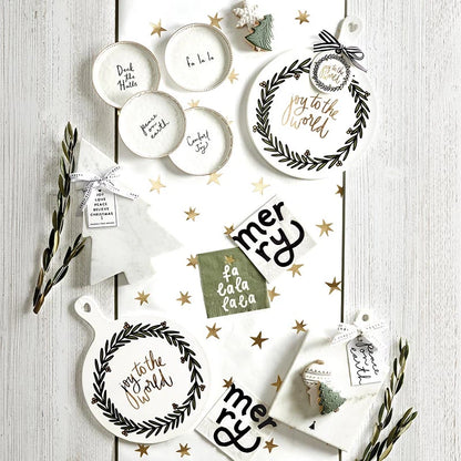 Marble Christmas Tree Board - Joy Love Peace