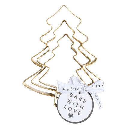 Gold Cookie Cutter Set - Tree - Set of 3