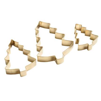 Gold Cookie Cutter Set - Tree - Set of 3