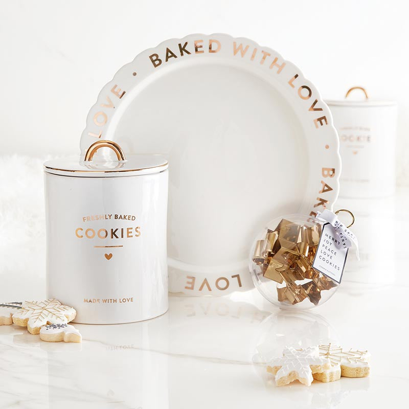 Ceramic Gold Foil Cookie Jar