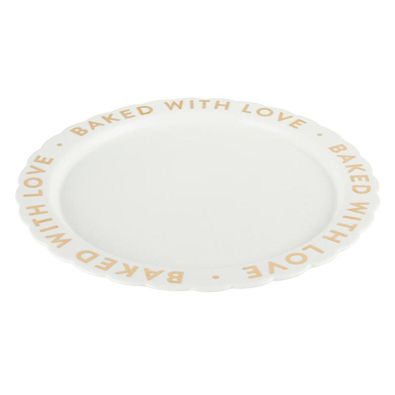 Ceramic Gold Foil Cake Plate - Baked With Love