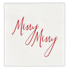 Ceramic Napkin Tray + Napkins - Merry Merry