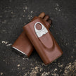 3 Finger Leather Cigar Case & Cutter