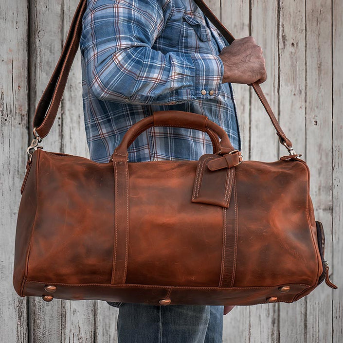 Leather Weekender