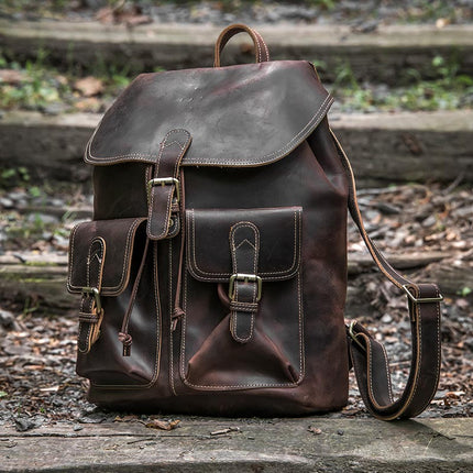 Crazy Horse Leather Backpack