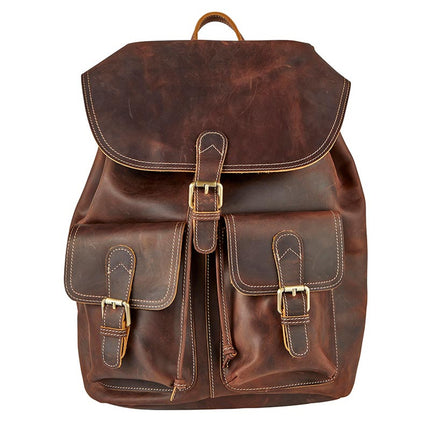 Crazy Horse Leather Backpack