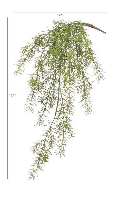26" Faux Soft Asparagus Fern Sprengeri Bush