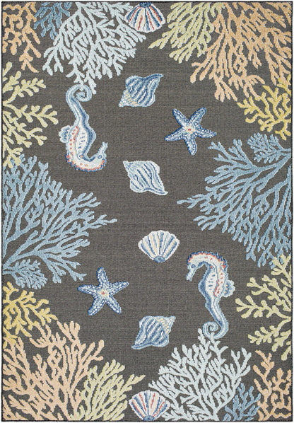 Pasca Charcoal Outdoor Area Rug - Clearance