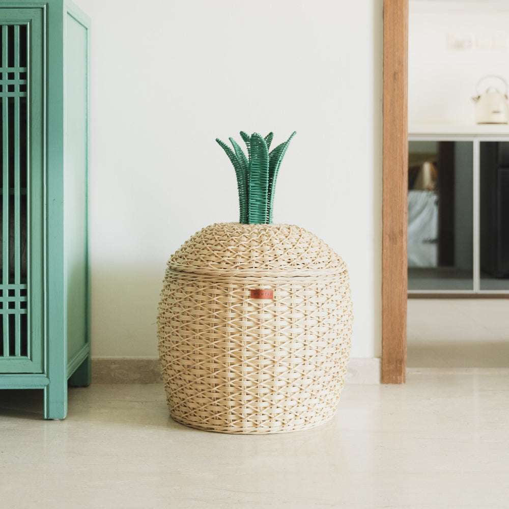 Pineapple Storage Basket Large - Natural