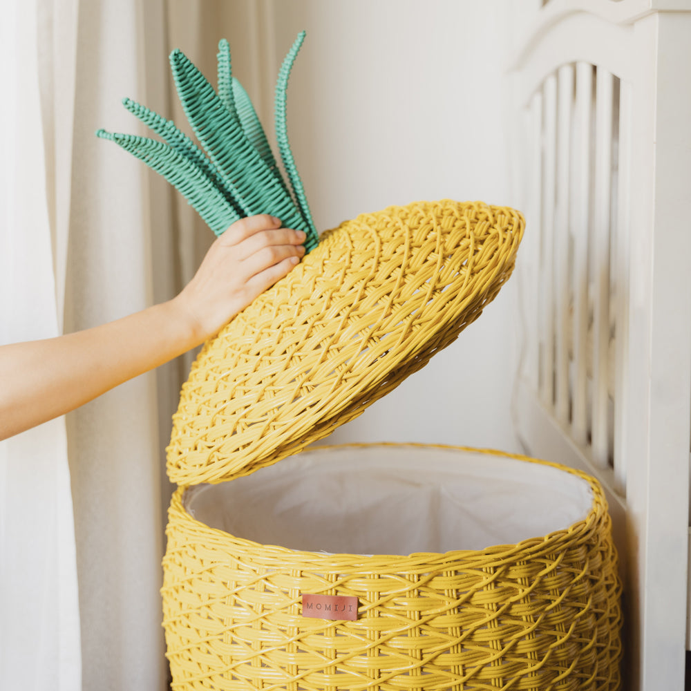 Pineapple Storage Basket Large - Yellow