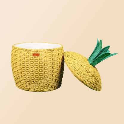 Pineapple Storage Basket Large - Yellow