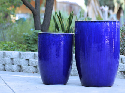 Tall Barrel Planters - Set of 2 By Plantatorem