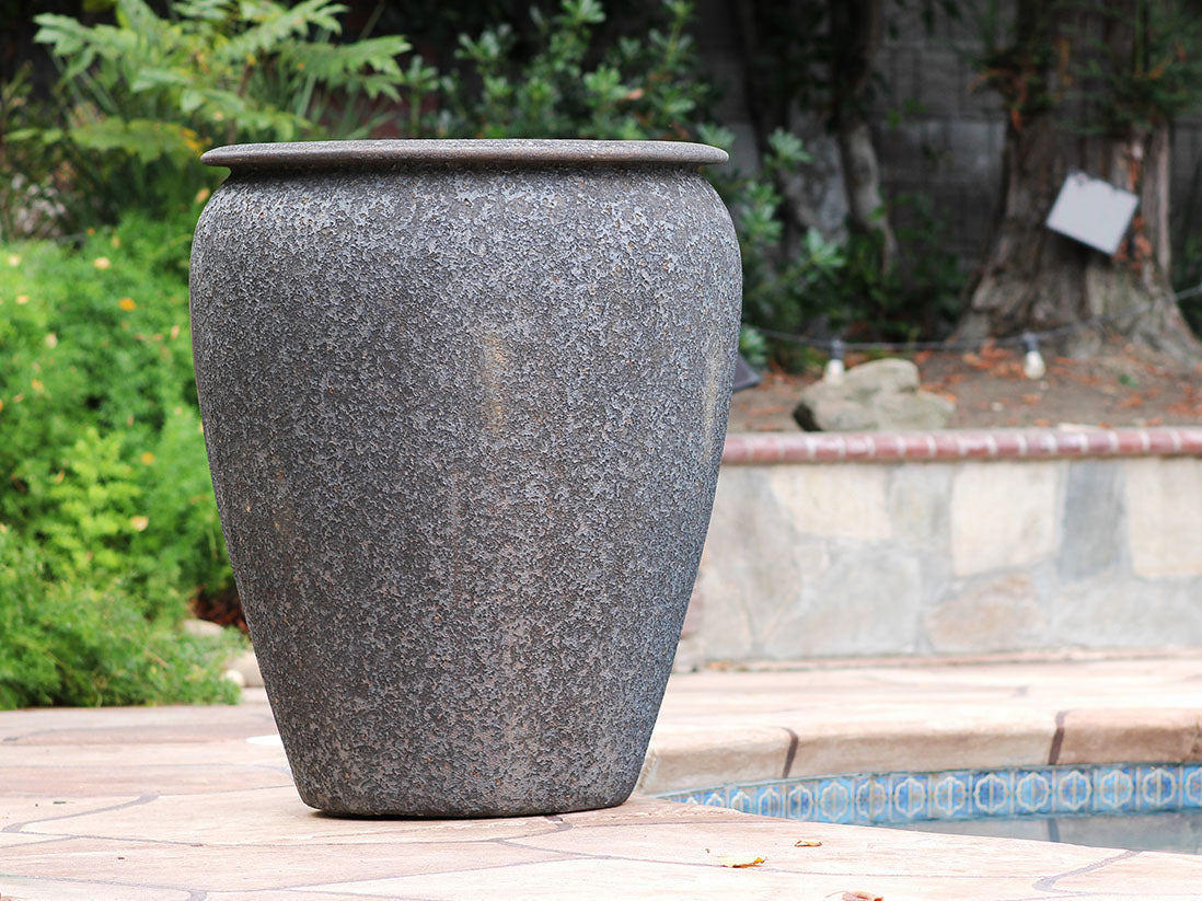 Urn Smooth Finished - Set of 2 (Silver Rock) By Plantatorem